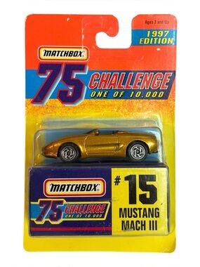 Matchbox Ford Mustang Mach III Gold limited edition 1997